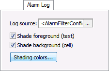 Alarm Log Properties